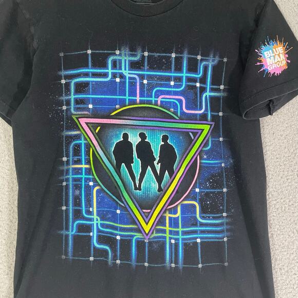 Blue Man Group T-Shirt Size S‎ Womens Universal Studios Neon Graphic Tee - Picture 3 of 6